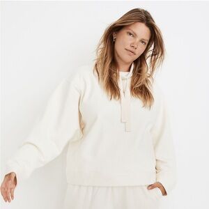 Madewell MWL Ribbed Funnelneck Sweatshirt